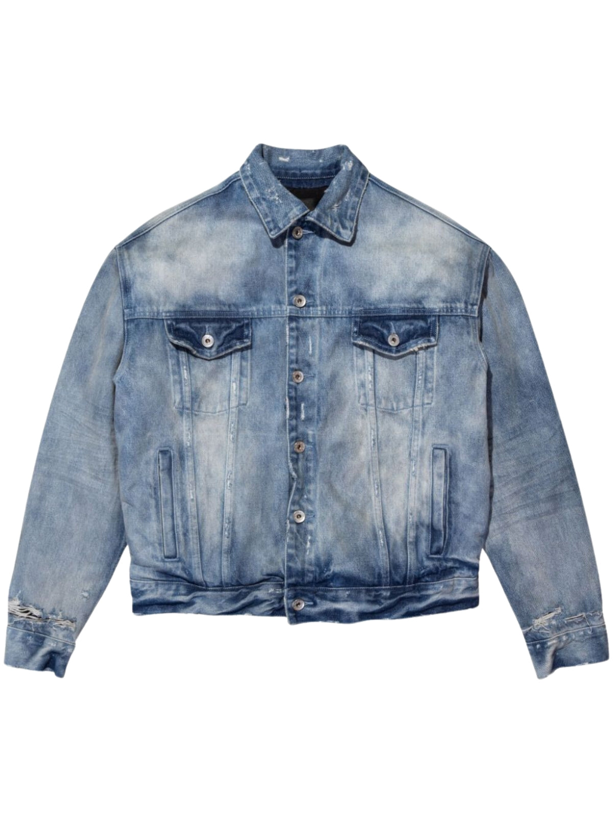 Purple Jacket Padded Denim Mid Indigo-AL Capone Premium