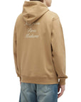 Drole De Monsieur Hoodie Calligraphy Slogan Ice Brown