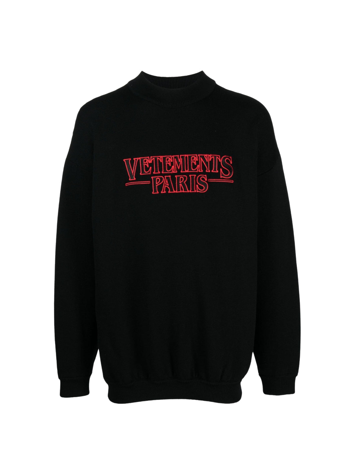 Vetements Sweater Knit Paris Black AL Capone Premium