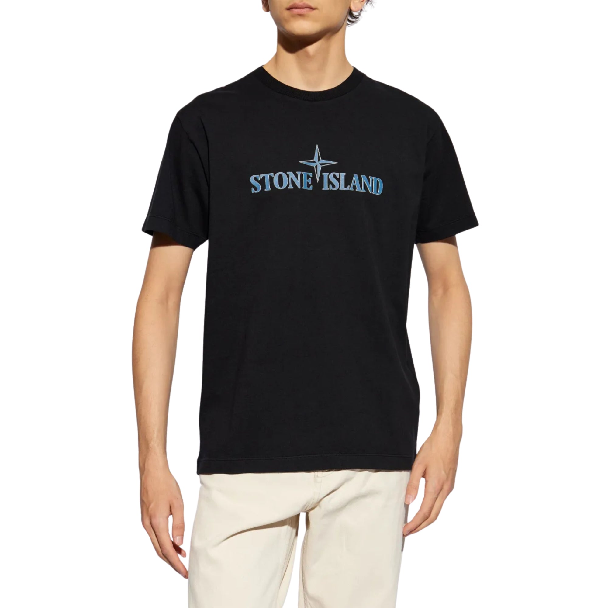Stone Island T-Shirt Logo Black-AL Capone Premium