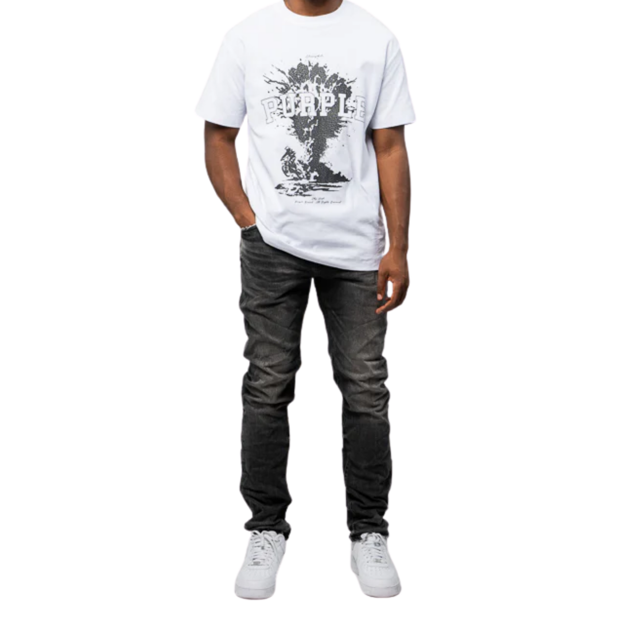 Purple Jeans Crinkle Black-AL Capone Premium