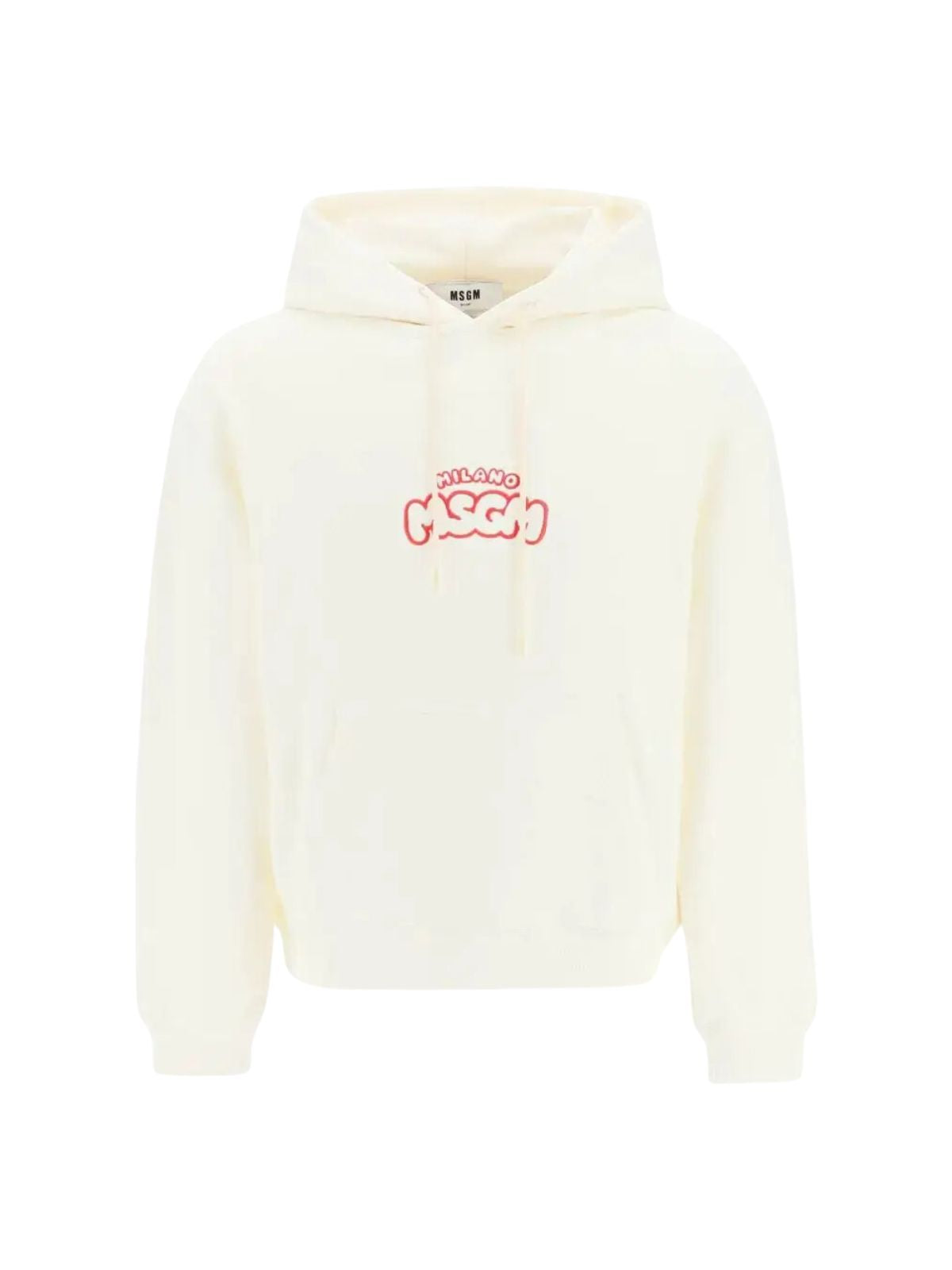 Msgm Hoodie Felpa Logo Milano Red Off White AL Capone Premium