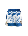 Msgm Shorts Allover Print Blue-White-Brown-AL Capone Premium
