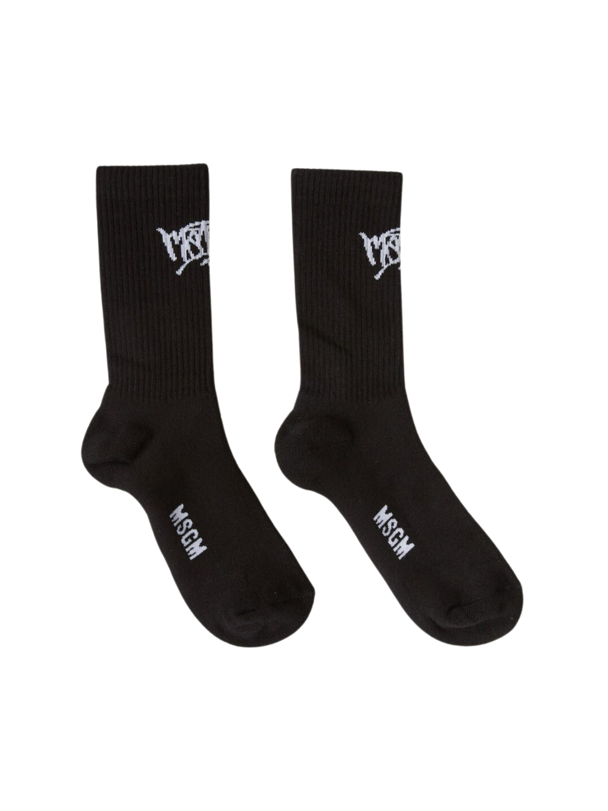 Msgm Socks Logo Black-AL Capone Premium