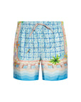 Casablanca Shorts Silk With Drawstrings Le Plongeon Blue-AL Capone Premium