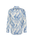Etro Shirt Allover Paisley Print Blue-White-AL Capone Premium