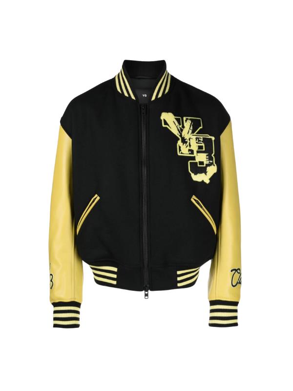 Y-3 Jacket Varsity Letterman Black-Yellow-AL Capone Premium