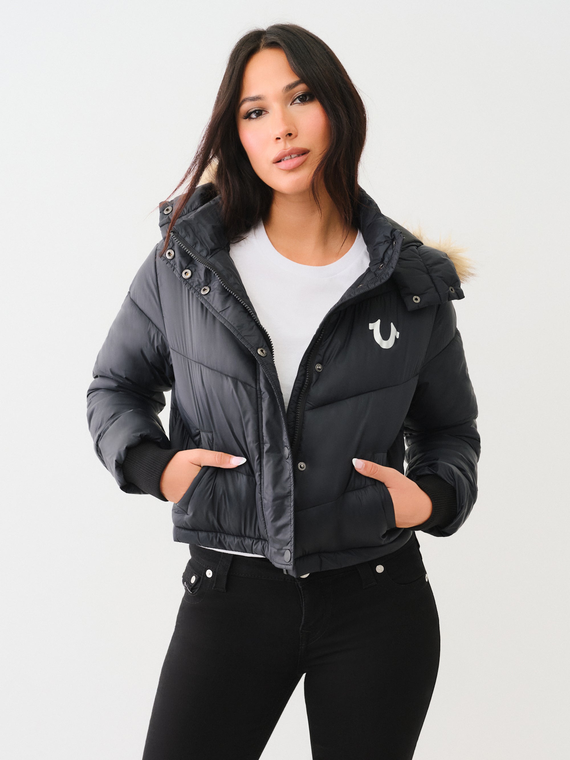 True Religion Fur Trim Puffer Jacket Jet Black – AL Capone Premium