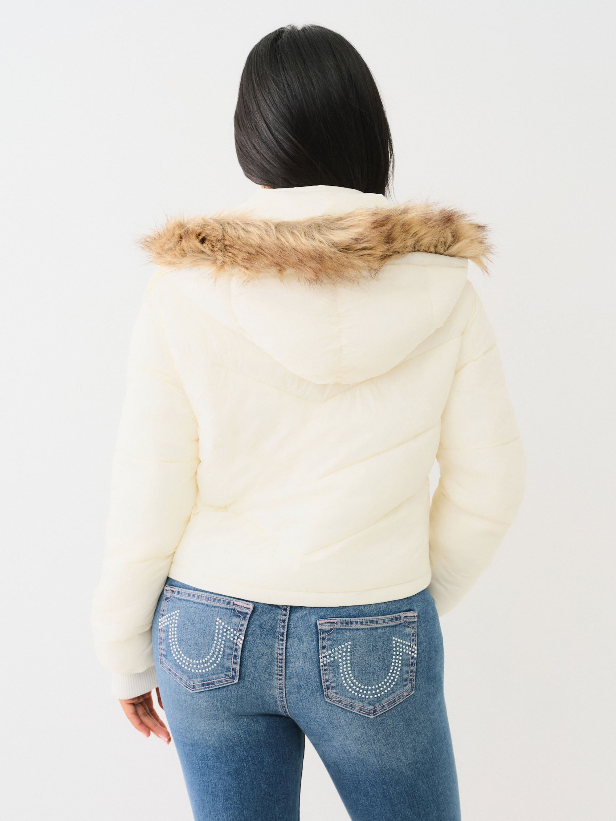 True Religion Fur Trim Puffer Jacket Winter White – AL Capone Premium