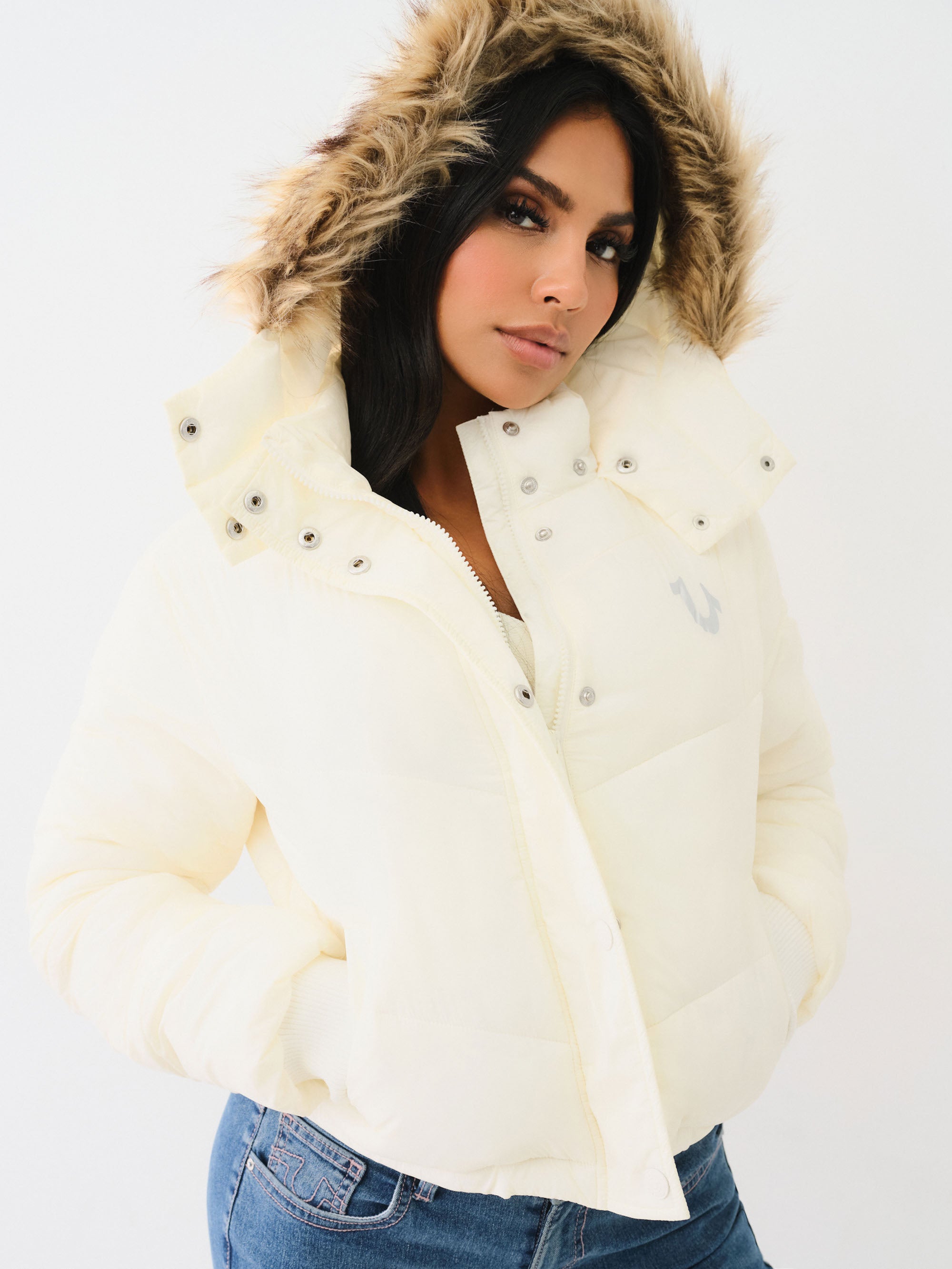 True Religion Fur Trim Puffer Jacket Winter White – AL Capone Premium