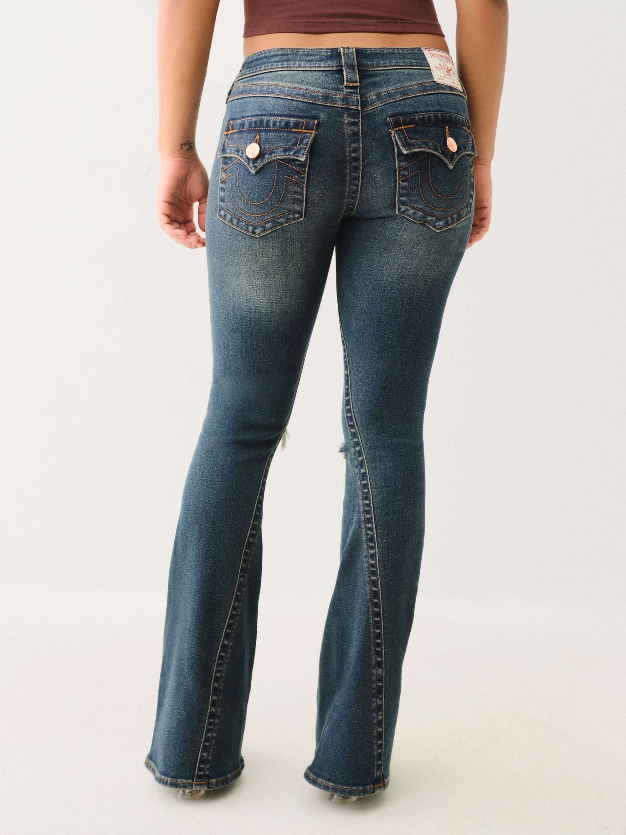 True Religion Joey Low Rise Flare Flap Amestoy W/ Destroy – AL