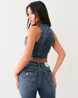 True Religion Crystal Vest Contera