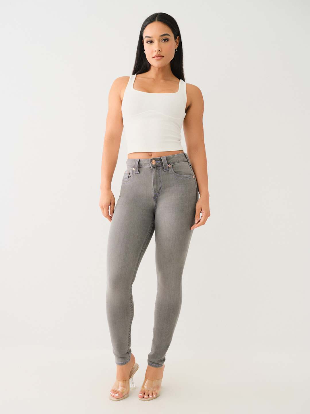 True Religion JENNIE HIGH RISE SKINNY-AL Capone Premium