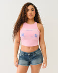True Religion Buddha Goddess Tank Prism Pink-AL Capone Premium