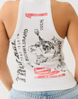 True Religion Og Srs Halter Tank Optic White
