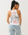 True Religion Og Srs Halter Tank Optic White