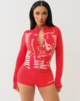 True Religion Og Srs Tight Zip Through Flame Scarlet
