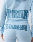True Religion Tr Terry V Notch Hoodie Cerulean Blue