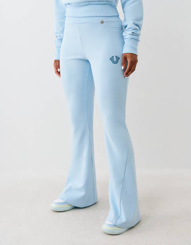 True Religion Mr Joey Flare Terry Pants Cerulean Blue - AL Capone