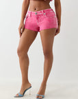 True Religion Joey Cut Off Big T Flap Sunkist Coral