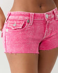 True Religion Joey Cut Off Big T Flap Sunkist Coral