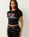 True Religion Tr Buddha Ss Baby Tee Jet Black
