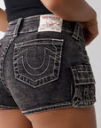 True Religion Mid Rise Hot Cargo Short Midnight Mayhem