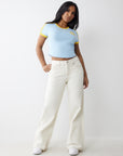 True Religion Bobbi Baggy Jean Winter White