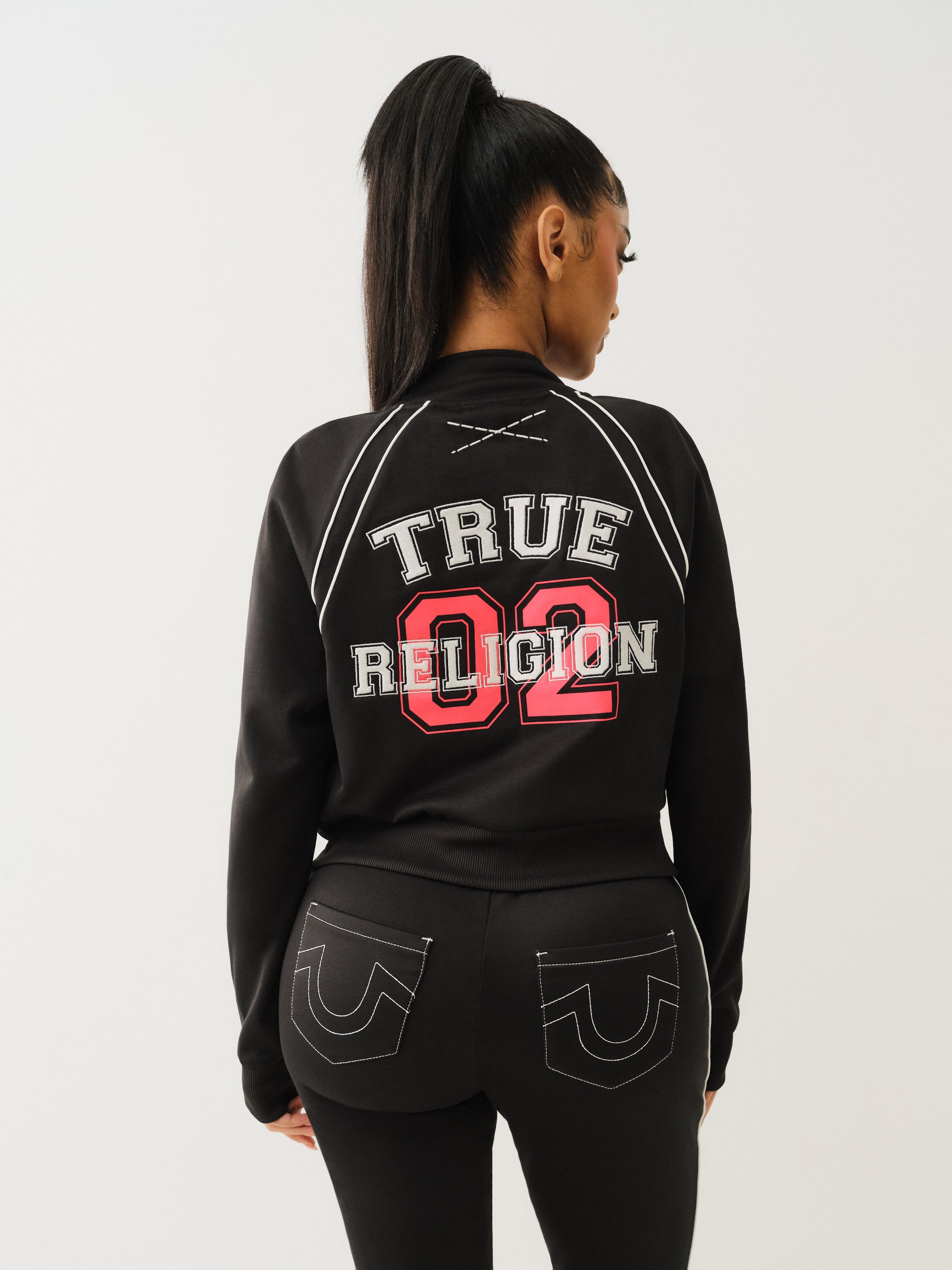 True Religion True Sporty Shrunken Track Jkt Jet Black - AL Capone