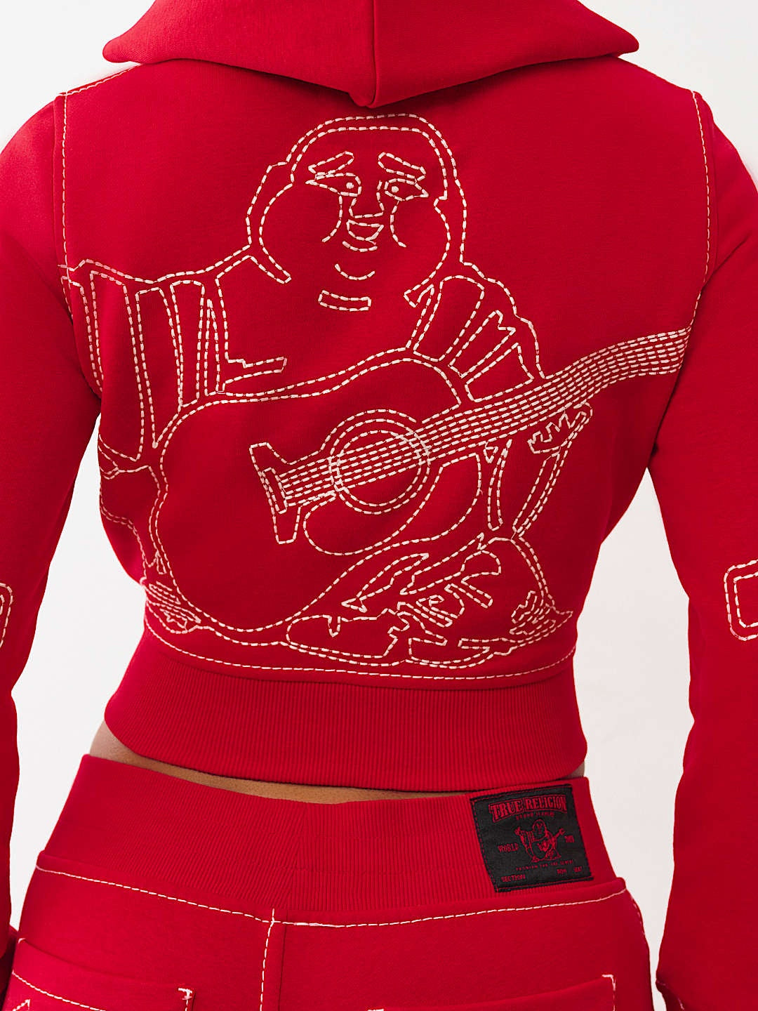 True Religion Hoodie Anniversary Big T Shrnkn Scarlet Sage - AL