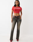 True Religion T-Shirt Anniversary Crystal Spicy Ss T Scarlet Sage