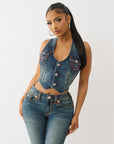 True Religion Denim Vest Super T Twilight Spark