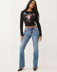 True Religion Crystal Cupid Ls Baby Tee Black