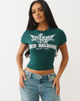 True Religion Wing Crystal Baby Tee Botanical Garden