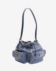 Off-White Bag Silver Logo Strap Denim