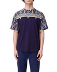 Etro T-Shirt Upper Print Navy