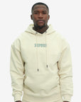 Capone Sweater Hooded Emroidered Back Print Beige-Green