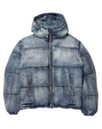 Purple Jacket Denim Puffer Mid Indigo