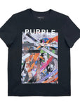 Purple T-Shirt Abstract Logo Black