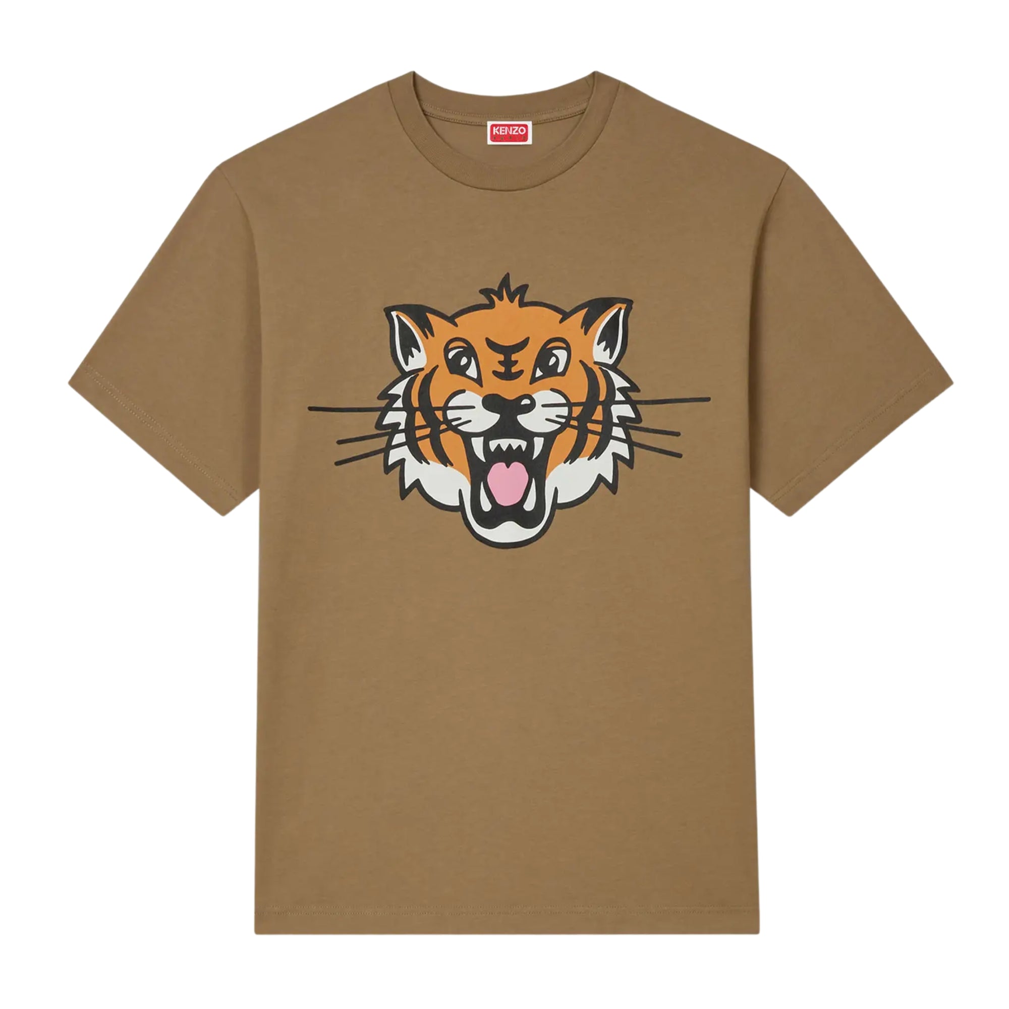 Kenzo T-Shirt Gots Happy Tiger Classic Tan-AL Capone Premium