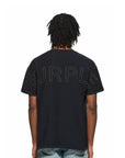 Purple T-Shirt Back Bold Logo Black