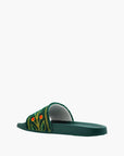Casablanca Slides CSL18 Embroidered Terry Green