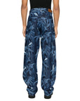 Kenzo Jeans Allover Print Wide Leg Blue