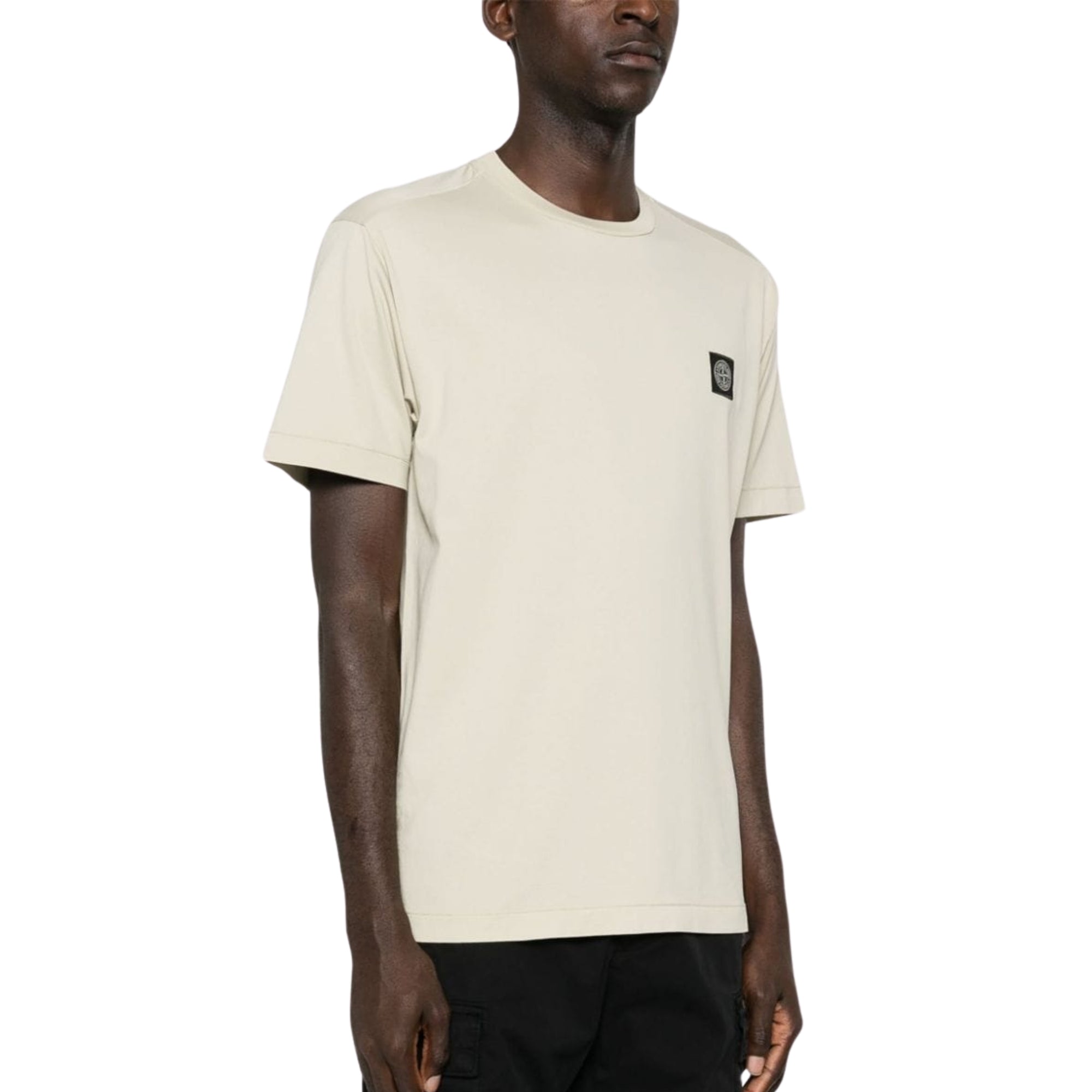Stone Island T-Shirt Logo Cream-AL Capone Premium