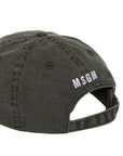 Msgm Cap Inscribed Grey-White