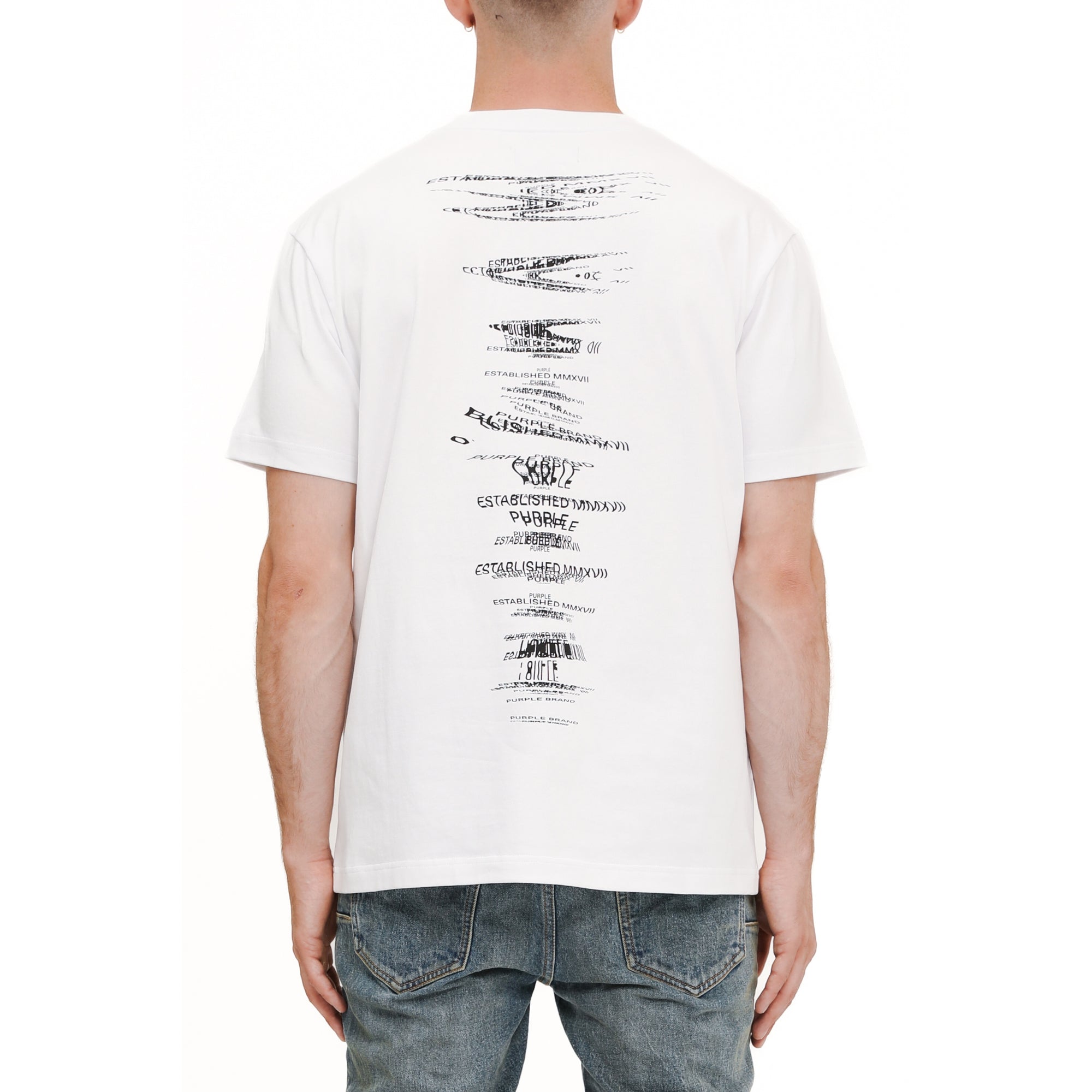 Purple T-Shirt Wavelenght Logo White-AL Capone Premium