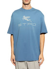 Etro T-Shirt Logo Powder Blue-AL Capone Premium