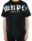 Purple T-Shirt Old English Logo Black