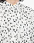 Maison Kitsune Shirt Relaxed Design Grey-Blue