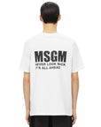Msgm T-Shirt Logo White-AL Capone Premium